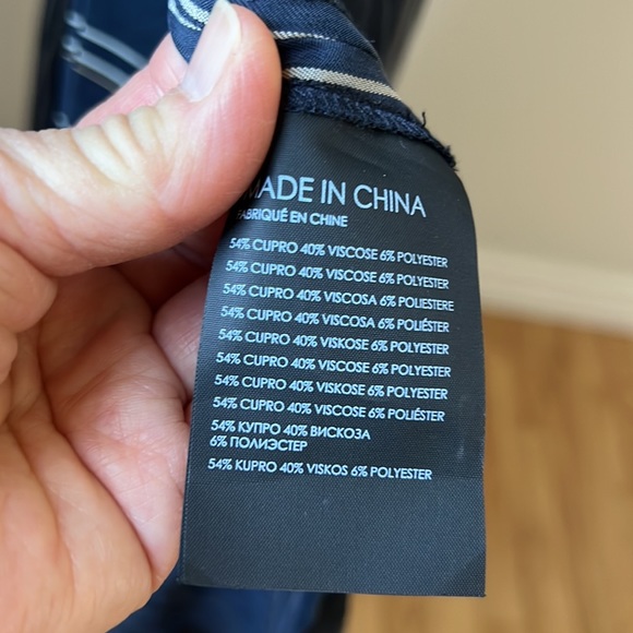 Club Monaco Lady long sleeves dress, blue in colors with stripes. XS/TP - Picture 4 of 4